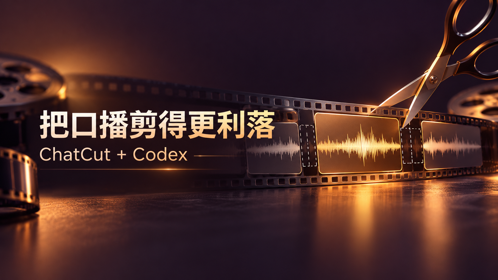ChatCut + Codex 剪视频教程：从插件安装到完成一次口播粗剪封面